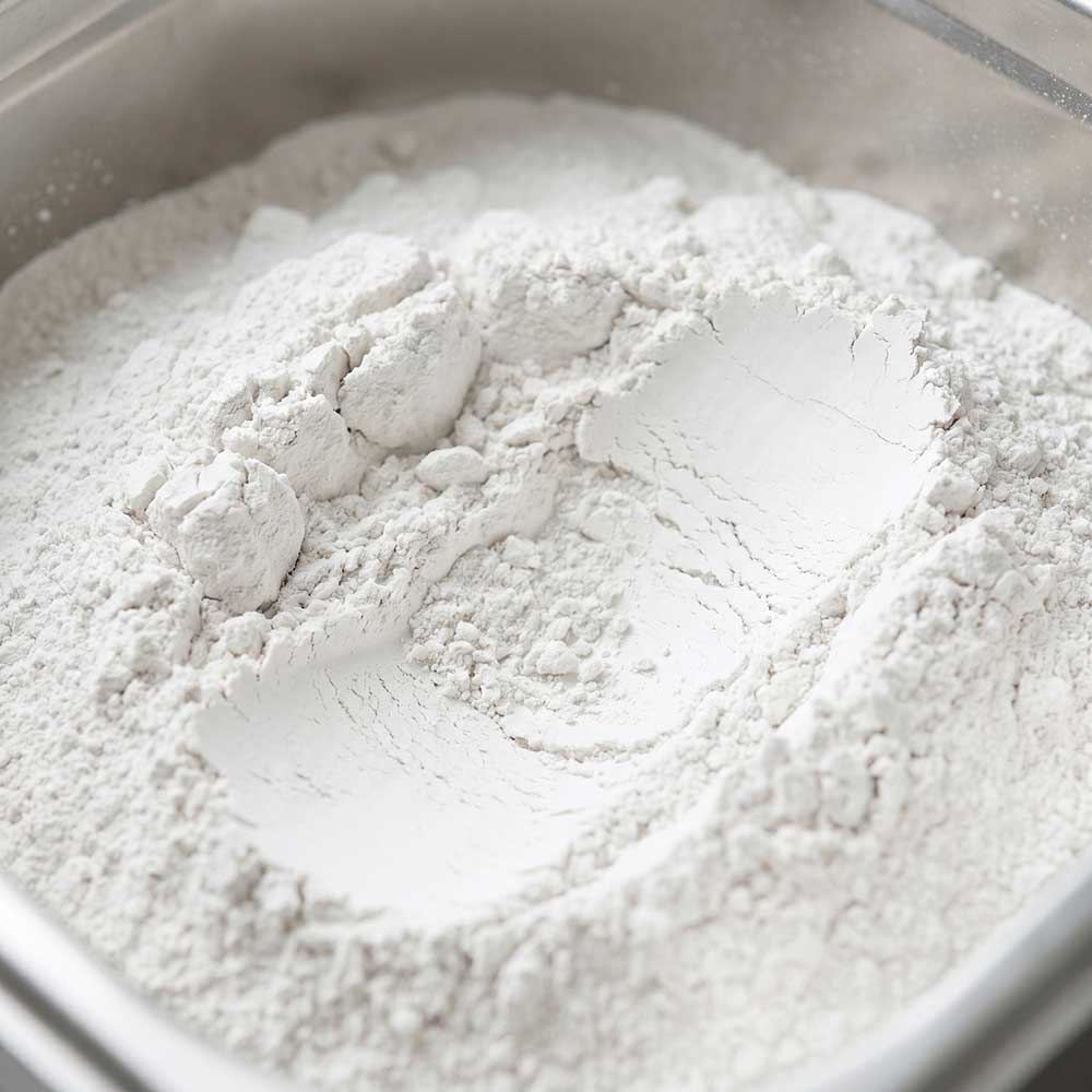 Close-up of zinc oxide in a container